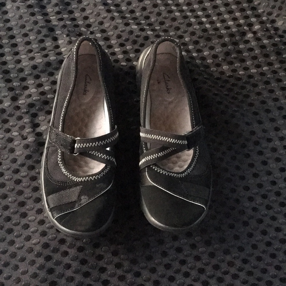 Clarks black Privo shoes size 6